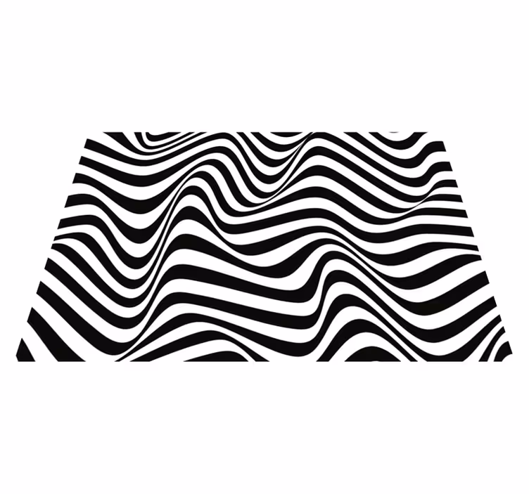 Organic striped vinyl carpet 3d - TenStickers