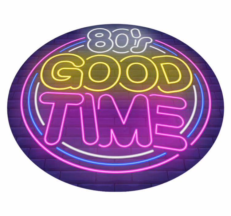 80's Good Time custom rug - TenStickers