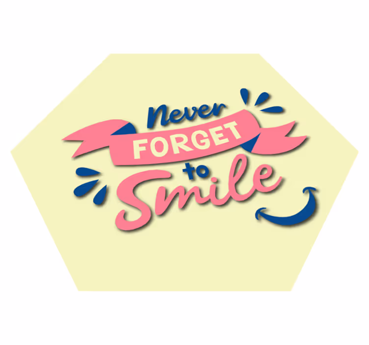 Vinyl carpet text smile more - TenStickers