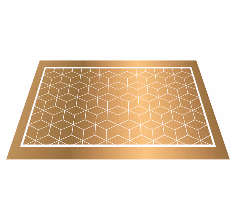 Fabulous cubes geometric vinyl rug - TenStickers