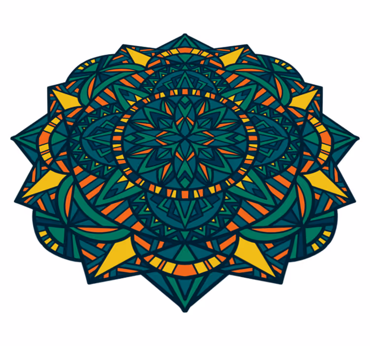 Marvellous zen mandala style vinyl rug - TenStickers