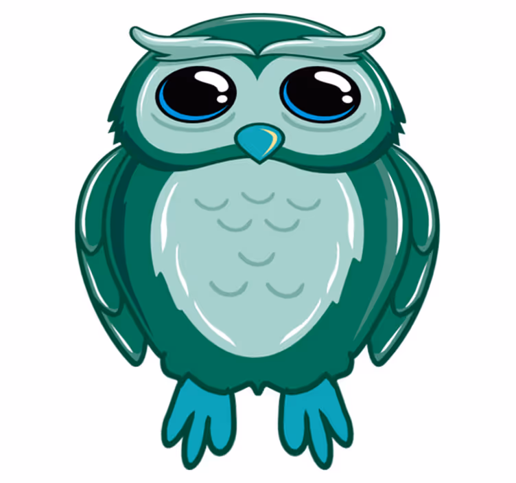 Kids cute owl animal vinyl rug - TenStickers