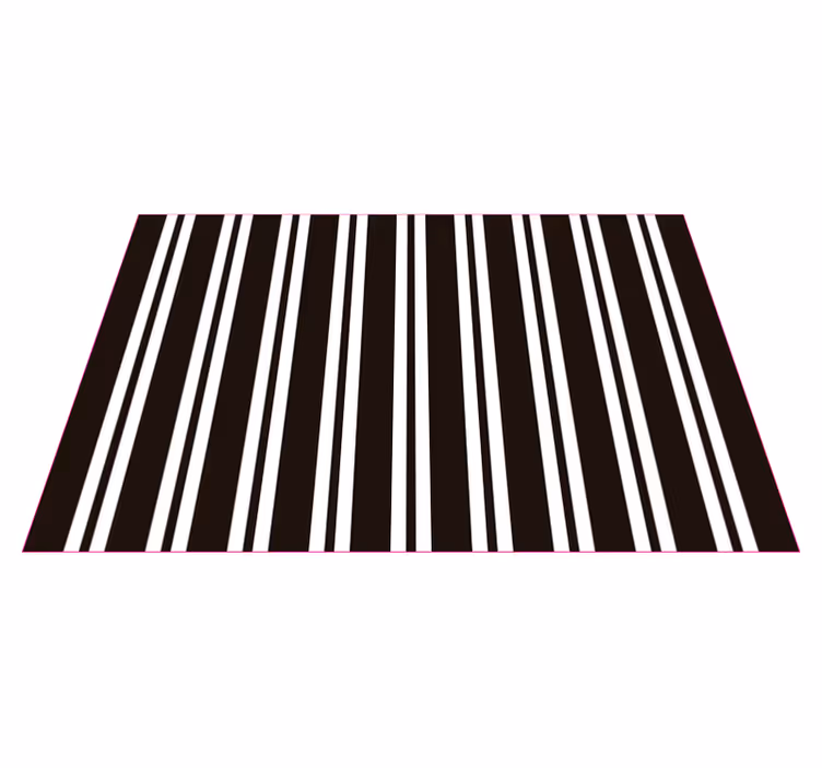 Black and white stripes vinyl rug - TenStickers