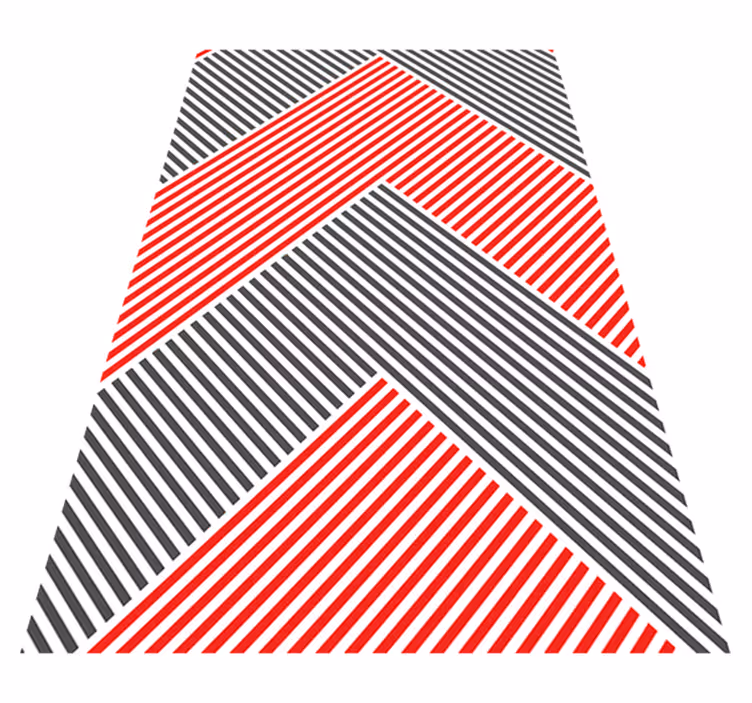 Modern mat with colored lines modern vinyl rug - TenStickers