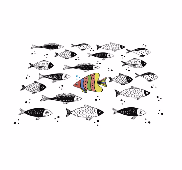 Counter flow animal vinyl rug - TenStickers