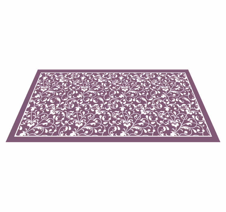 Elegant Swirl Pattern floral vinyl rug - TenStickers