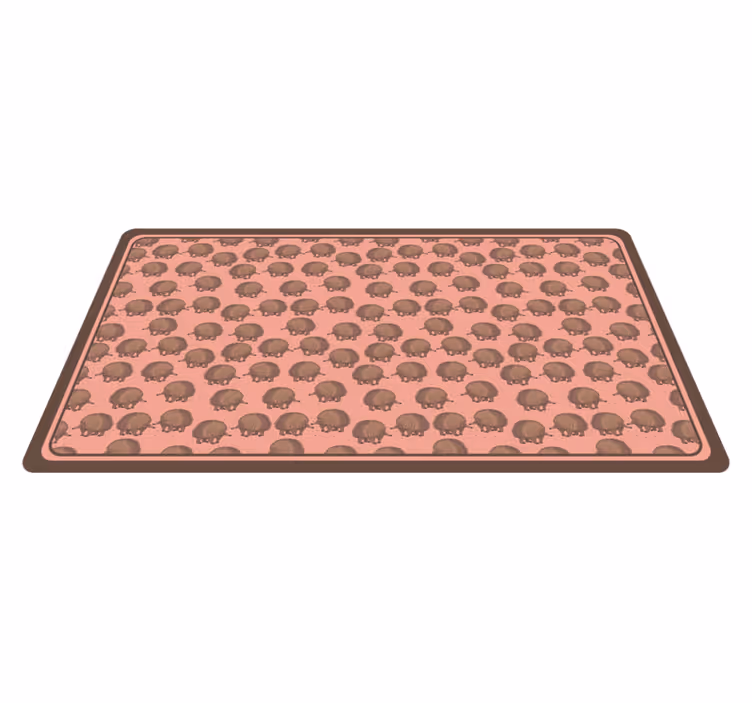 Porcupine and dots animal vinyl rug - TenStickers