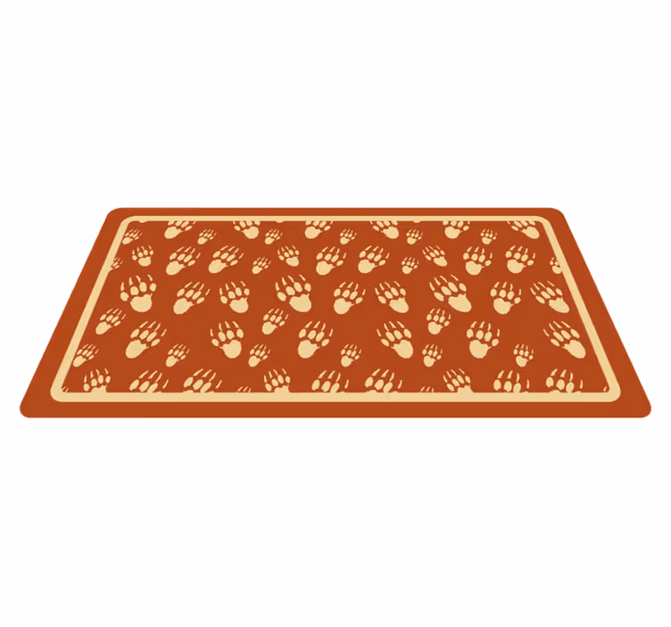 Paw Pattern Design animal print vinyl rug - TenStickers