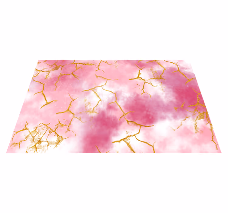 Champagne rose gold glitters on a marble carpet - TenStickers