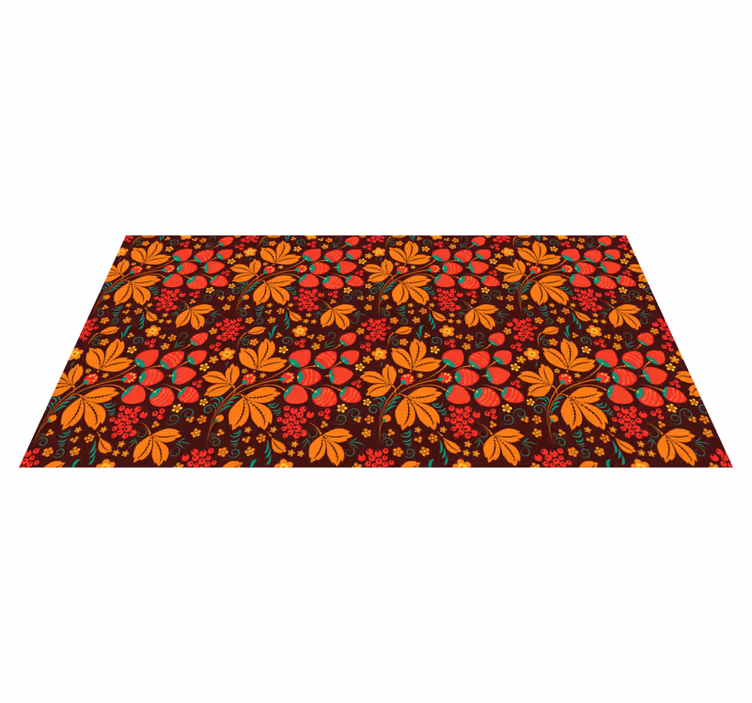 Autumnal Floral Patterns floral vinyl rug - TenStickers