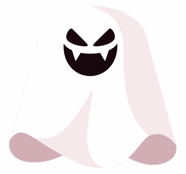 Spooky ghost vinyl rug design - TenStickers