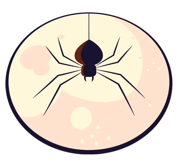 Spider Illustration halloween vinyl rug - TenStickers