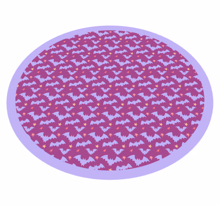 Halloween Bat Motif halloween vinyl rug - TenStickers