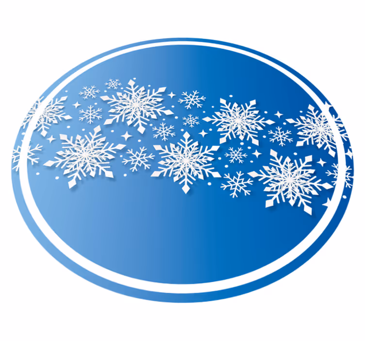 elegant blue and white vinylrugs - TenStickers
