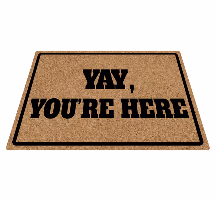 Yay youre here custom rug - TenStickers