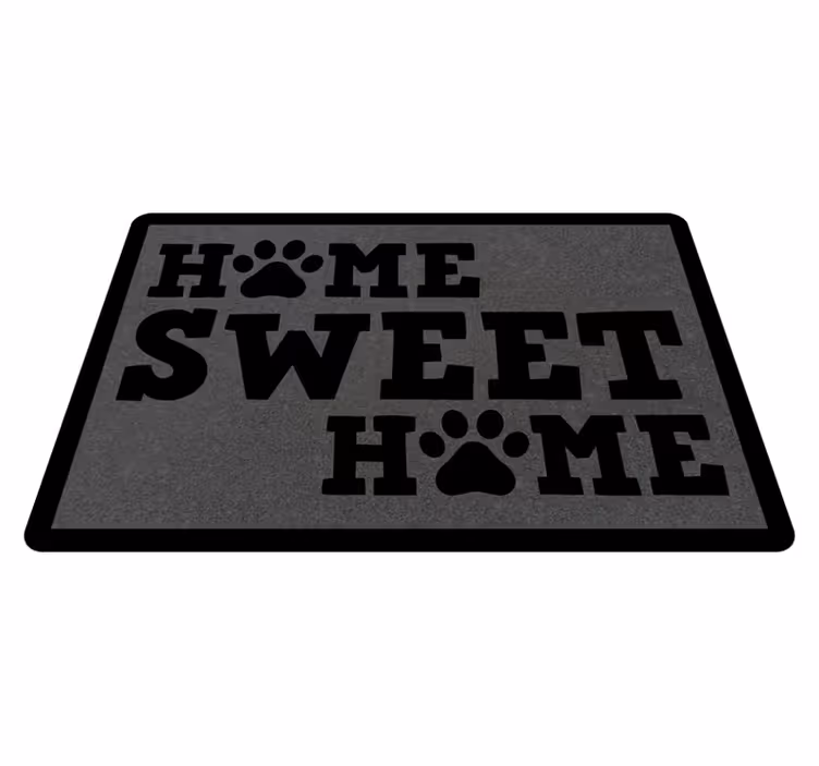 Home sweet home with paws custom rug - TenStickers