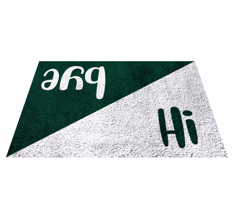 Hi and bye custom vinyl rug - TenStickers