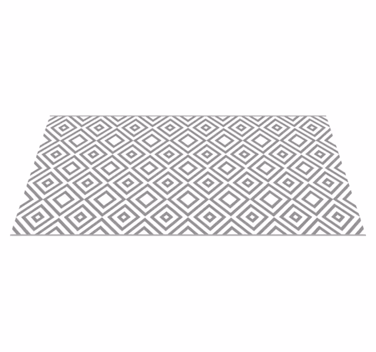 Panorama grey squares modern vinyl rug - TenStickers
