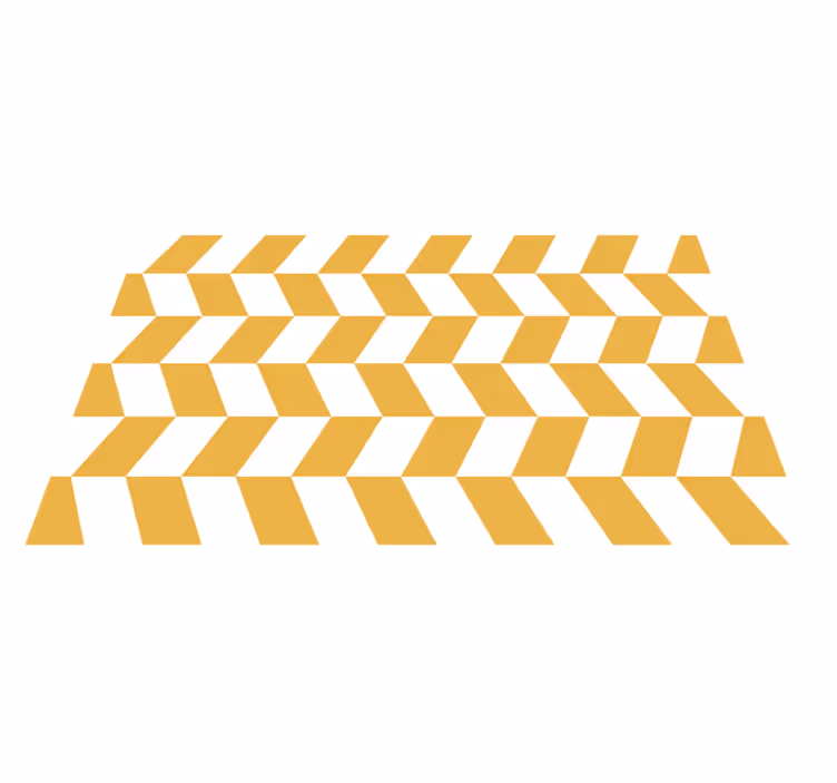 Geometric white and yellow figures vinyl rugs - TenStickers