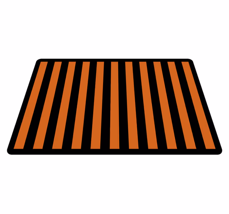 Striped Simplicity striped vinyl rug - TenStickers