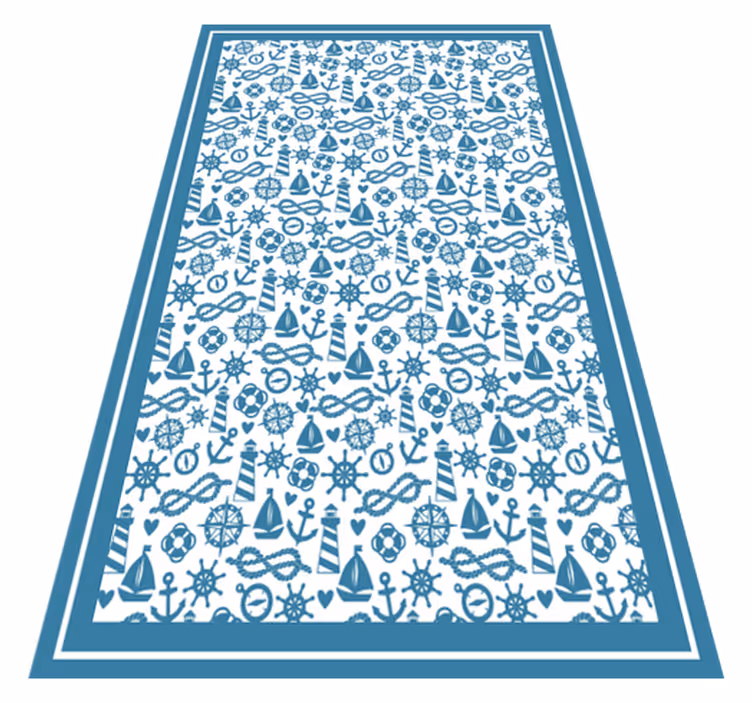 Nautical Playtime kids vinyl rug - TenStickers