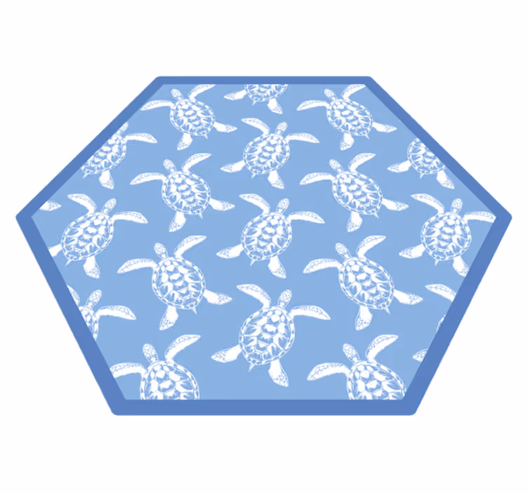 Turtle Pattern bathroom vinyl rug - TenStickers