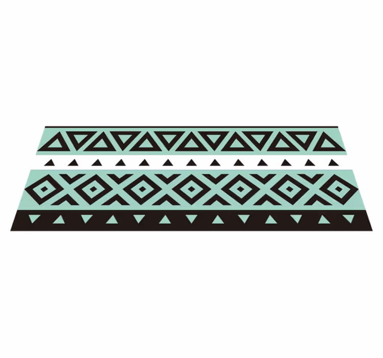 Tribal Black Pattern ethnic rug - TenStickers