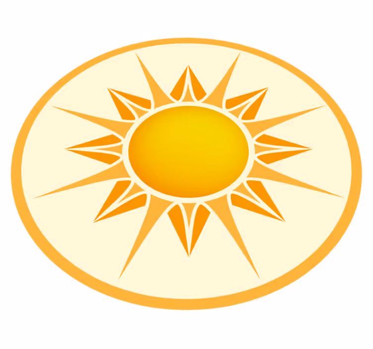 Yellow Round Pattern mandala rug - TenStickers
