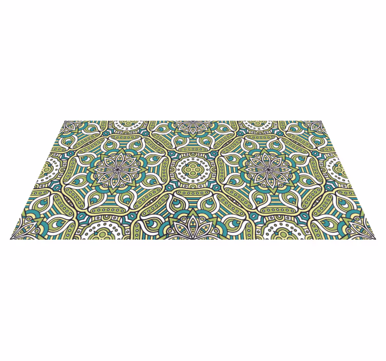 Mandala Waves mandala vinyl rug - TenStickers