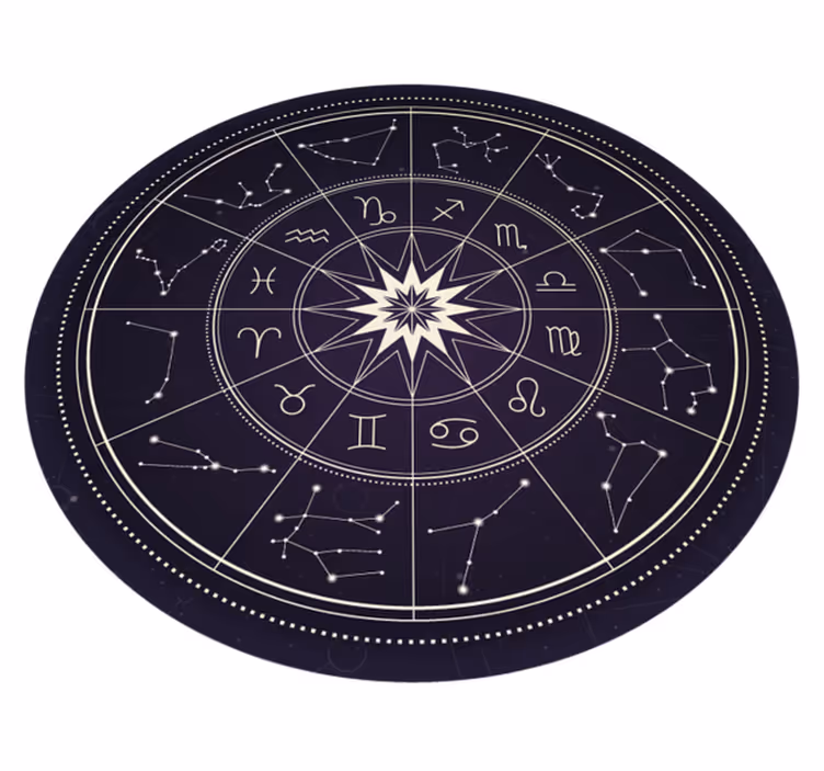 horoscope ethnic vinyl rug - TenStickers