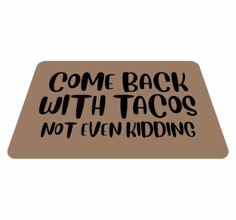 Come Back Tacos custom rug - TenStickers