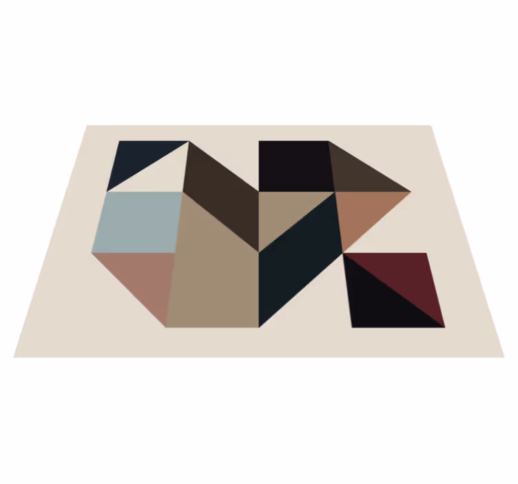 vinyl rug geometric shapes  geometric rugs - TenStickers
