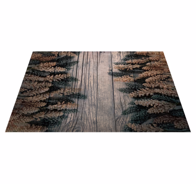 vinyl rug wheat on the wood nature rug - TenStickers
