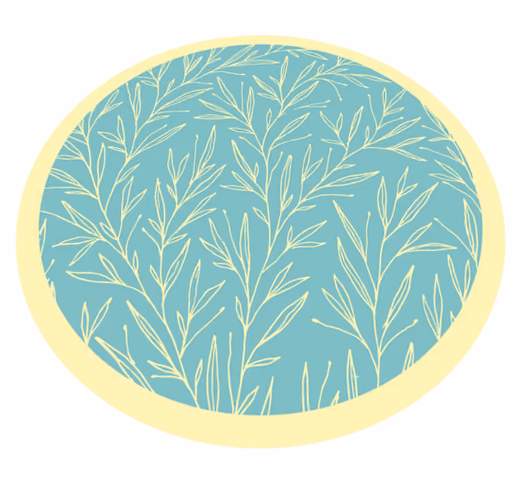 Flower in lines floral rug - TenStickers