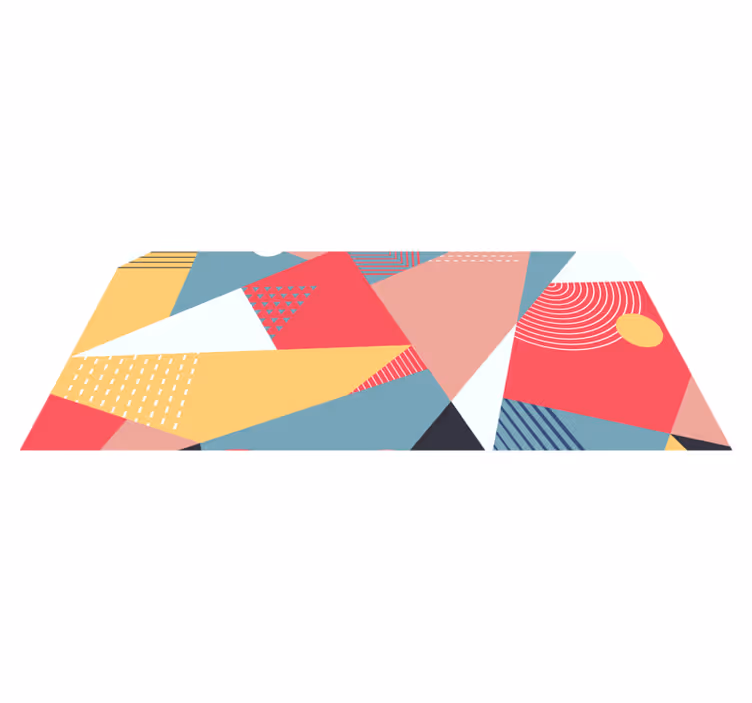 Geometric Colourful modern rug - TenStickers