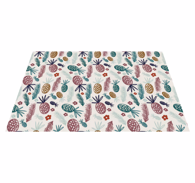 Tropical Fruit Motif floral vinyl rug - TenStickers