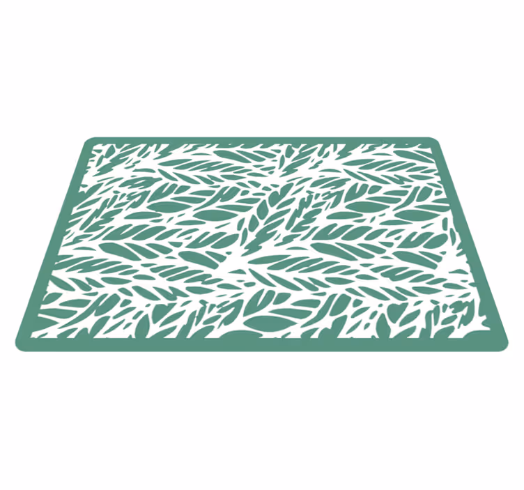 Green leaves jungle floral rug - TenStickers