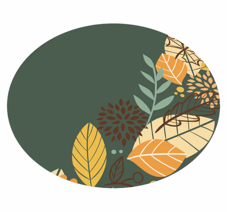 Autumn leaves floral vinyl rug - TenStickers