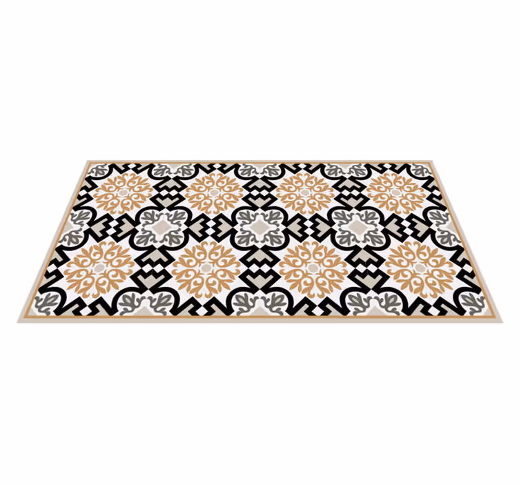 Intricate Mosaic mosaic vinyl rug - TenStickers