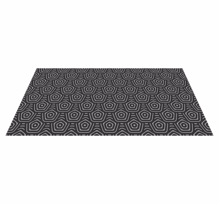 Hexagons gray tones geometric rugs - TenStickers