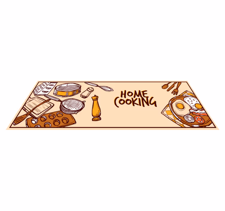 Home cooking vinyl custom rug - TenStickers