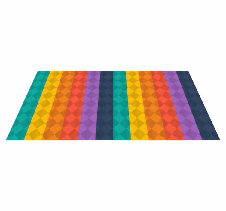 Coloured diamonds modern rug - TenStickers
