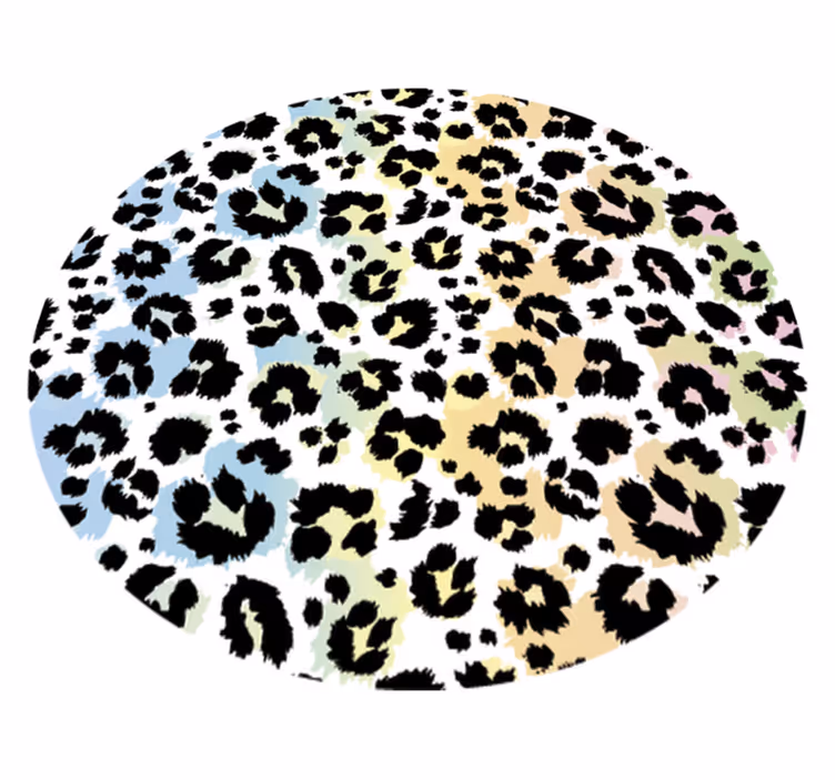 Multicolour leopard vinyl carpet animal print - TenStickers