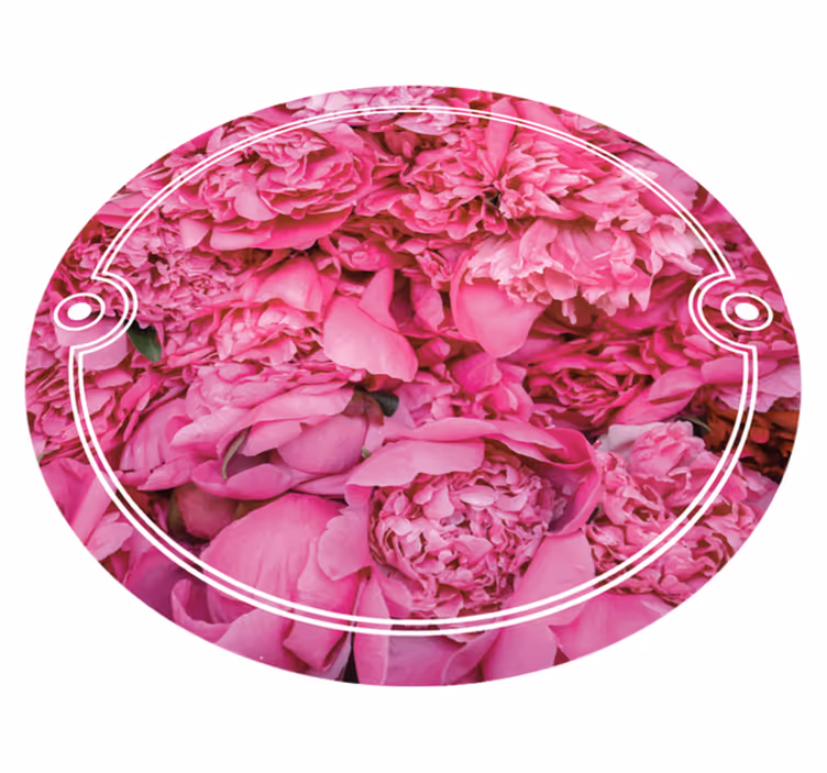 Peonies floral vinyl carpet - TenStickers
