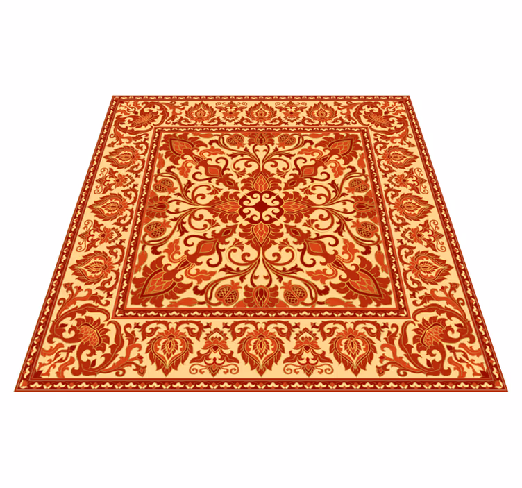 Ornate Baroque Inspiration vintage vinyl rug - TenStickers