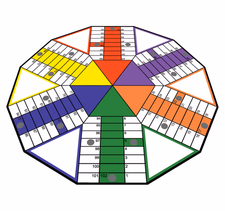 Educational Playboard game vinyl rug - TenStickers