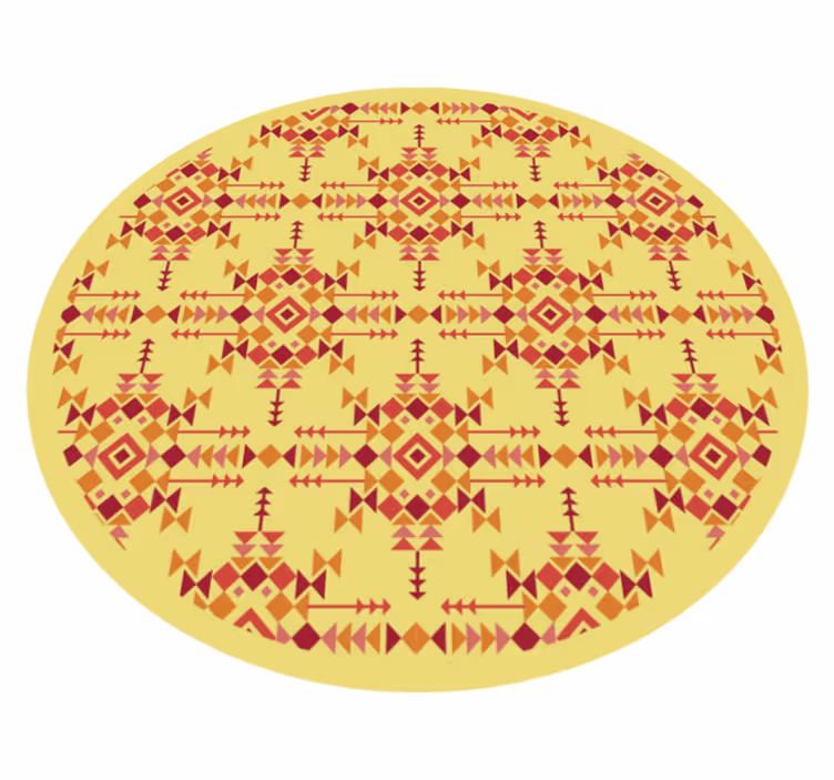 Ethnic Symmetry ethnic vinyl rug - TenStickers