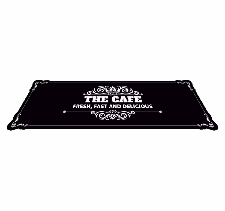 the cafe custom vinyl rug - TenStickers