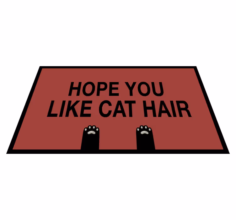 Cat Hair Humor custom rug - TenStickers