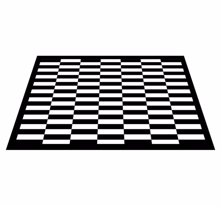 Classic Checkerboard striped vinyl rug - TenStickers